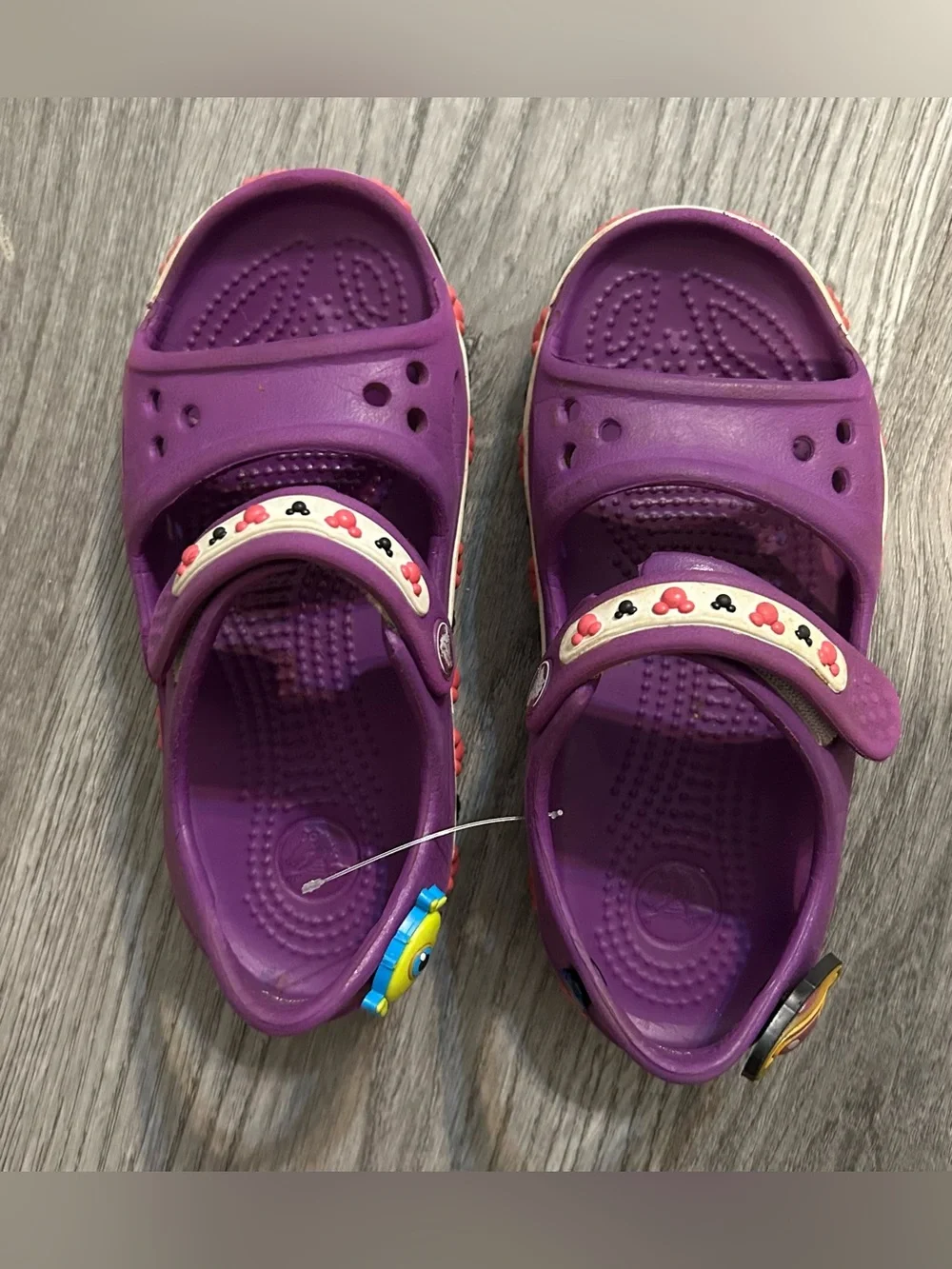 Disney Crocs Mickey Mouse Purple Kids Sandals Y 10